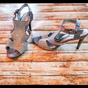 Women's Silver Strap Heels